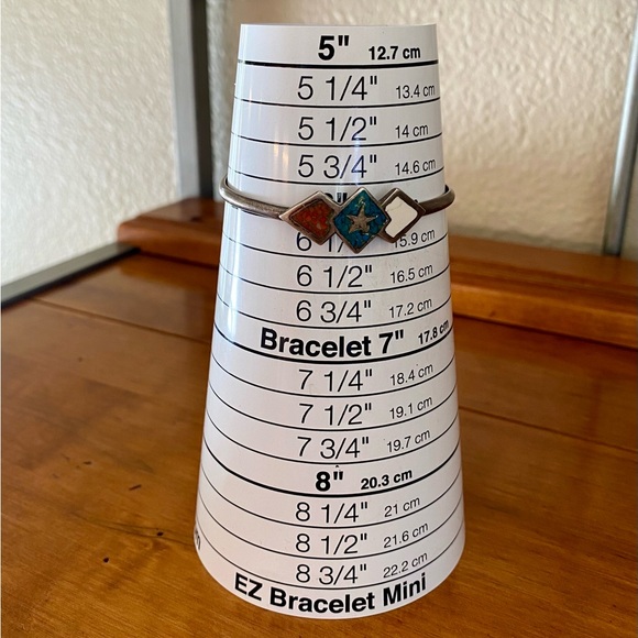 Vintage Native American Sterling Silver Turquoise Coral Bracelet size 6” - Picture 7 of 10